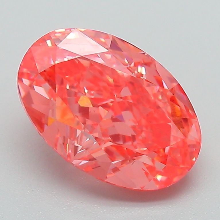 Loose Diamond - OVAL 2.34ct Fancy Vivid Pink VS1: Loose Diamond - OVAL 2.34ct Fancy Vivid Pink VS1 Source: This is a real non-mined Diamond that has been grown in a lab Shape: OVAL Carats: 2.34 Color: Fancy Vivid Pink Certification: IGI Video: