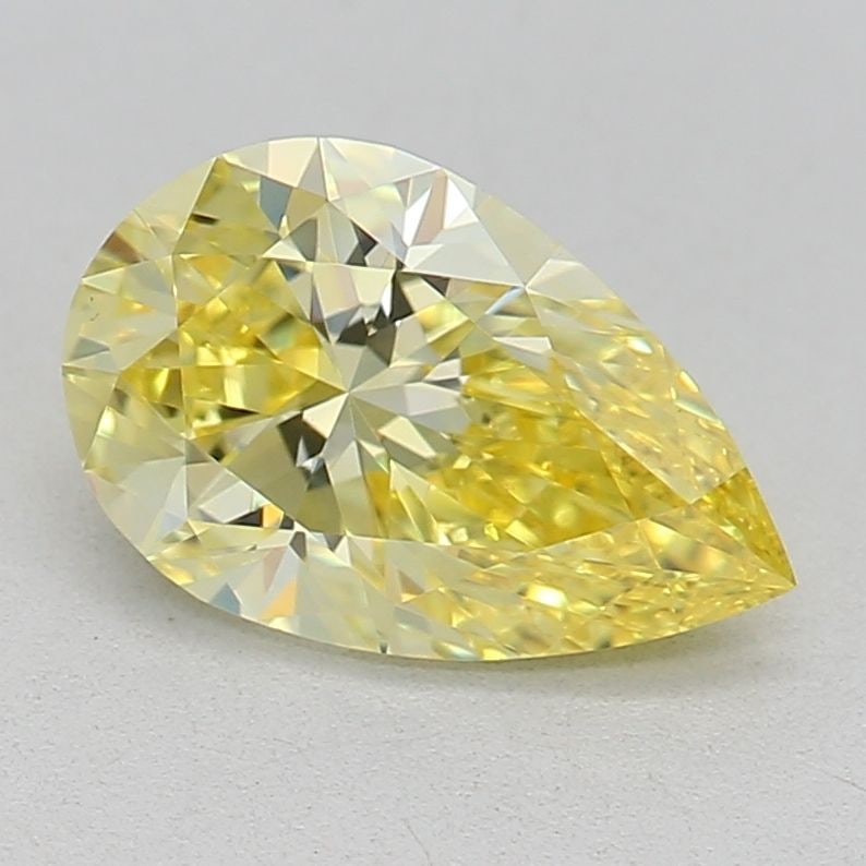 Loose Diamond - PEAR 0.8ct Fancy Intense Yellow VVS1: Loose Diamond - PEAR 0.8ct Fancy Intense Yellow VVS1 Source: This is a real non-mined Diamond that has been grown in a lab Shape: PEAR Carats: 0.8 Color: Fancy Intense Yellow Certification: IGI Video: