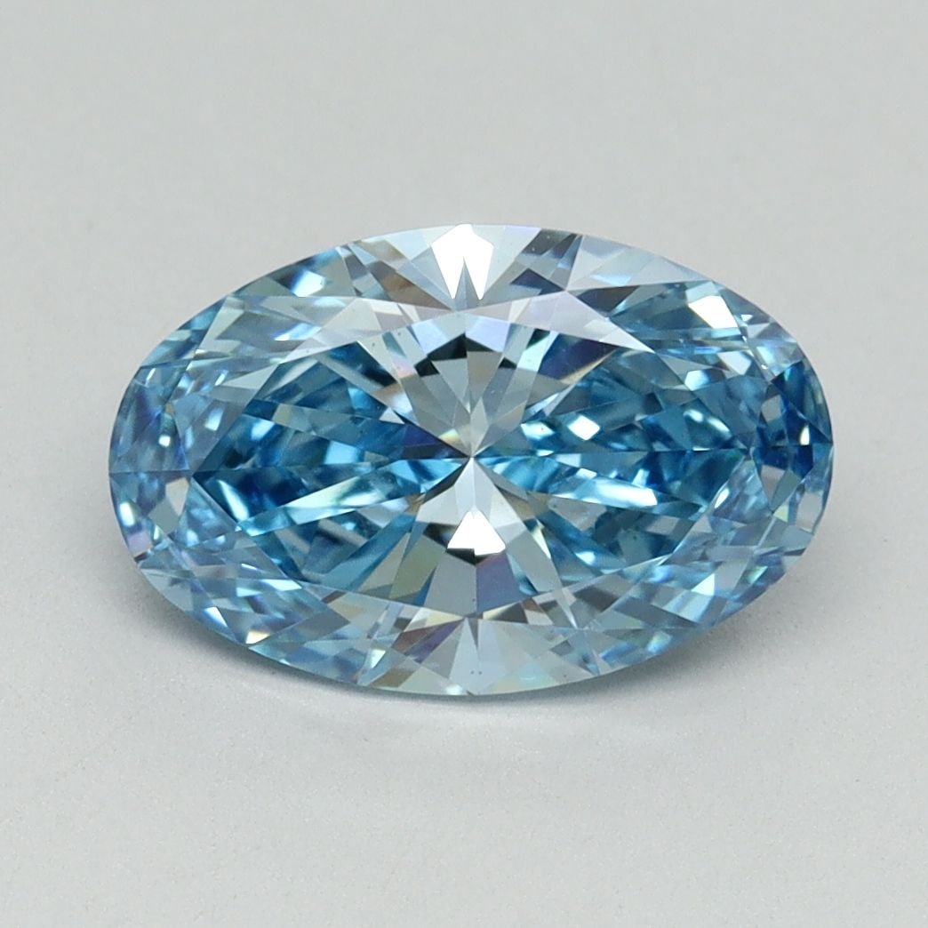 Loose Diamond - OVAL 2.05ct Fancy Vivid Blue VS1: Loose Diamond - OVAL 2.05ct Fancy Vivid Blue VS1 Source: This is a real non-mined Diamond that has been grown in a lab Shape: OVAL Carats: 2.05 Color: Fancy Vivid Blue Certification: IGI Video: