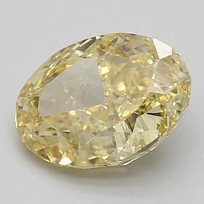 Loose Diamond - OVAL 2.29ct Fancy Vivid Yellow VS2: Loose Diamond - OVAL 2.29ct Fancy Vivid Yellow VS2 Source: This is a real non-mined Diamond that has been grown in a lab Shape: OVAL Carats: 2.29 Color: Fancy Vivid Yellow Certification: IGI Video: