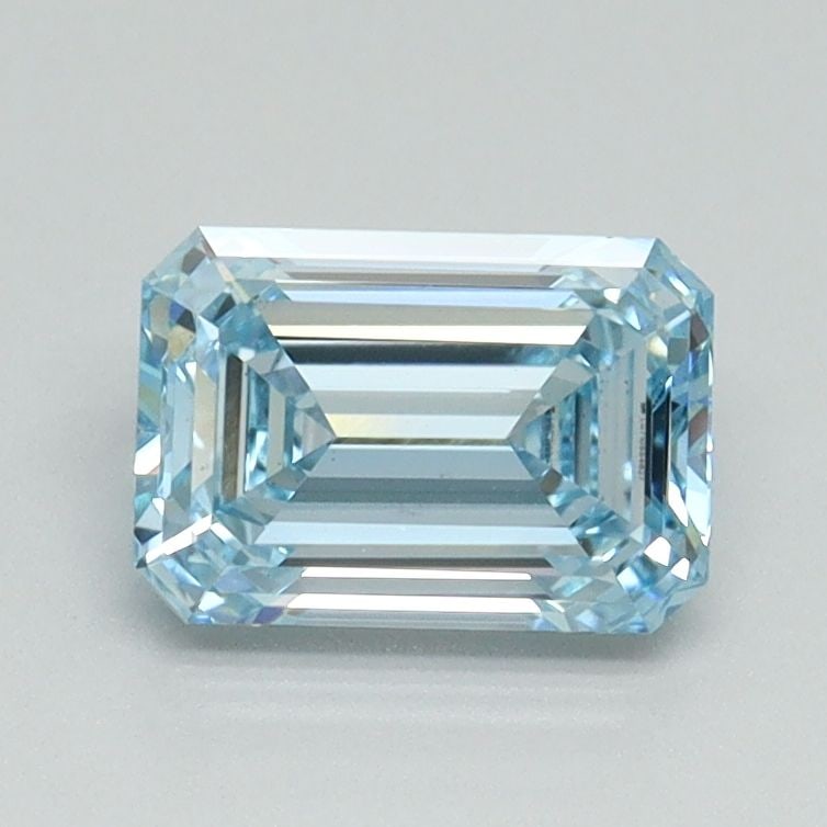 Loose Diamond - EMERALD 1.09ct Fancy Vivid Blue VS1: Loose Diamond - EMERALD 1.09ct Fancy Vivid Blue VS1 Source: This is a real non-mined Diamond that has been grown in a lab Shape: EMERALD Carats: 1.09 Color: Fancy Vivid Blue Certification: IGI Video: