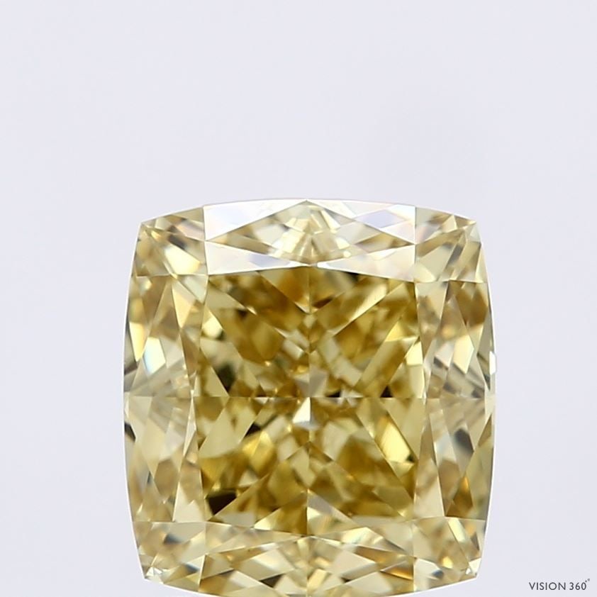 Loose Diamond - CUSHION MODIFIED 3.71ct Fancy Intense Yellow VVS2: Loose Diamond - CUSHION MODIFIED 3.71ct Fancy Intense Yellow VVS2 Source: This is a real non-mined Diamond that has been grown in a lab Shape: CUSHION MODIFIED Carats: 3.71 Color: Fancy Intense Yellow