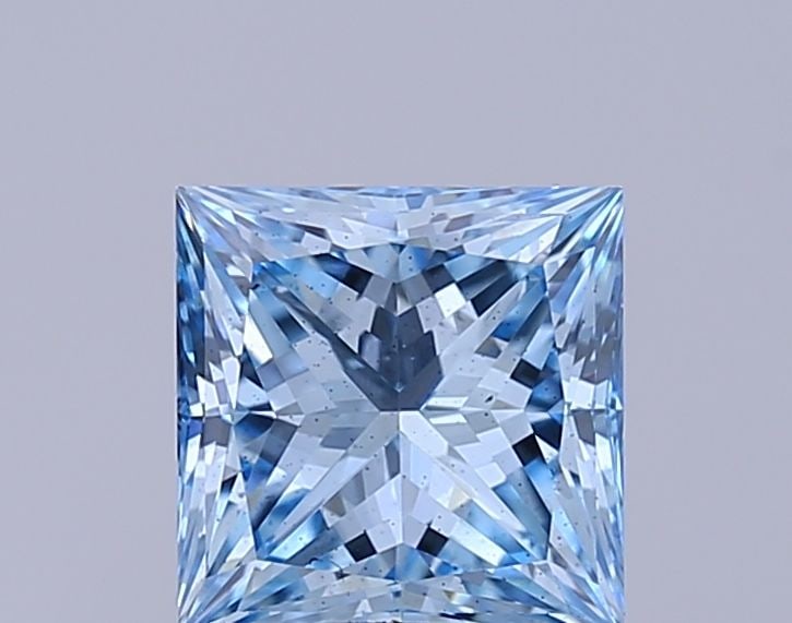 Loose Diamond - PRINCESS 1.77ct Fancy Vivid Blue SI1: Loose Diamond - PRINCESS 1.77ct Fancy Vivid Blue SI1 Source: This is a real non-mined Diamond that has been grown in a lab Shape: PRINCESS Carats: 1.77 Color: Fancy Vivid Blue Certification: NONE Vide