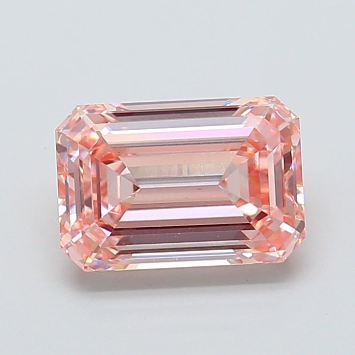 Loose Diamond - EMERALD 2.55ct Fancy Intense Pink VVS2: Loose Diamond - EMERALD 2.55ct Fancy Intense Pink VVS2 Source: This is a real non-mined Diamond that has been grown in a lab Shape: EMERALD Carats: 2.55 Color: Fancy Intense Pink Certification: IGI Vi