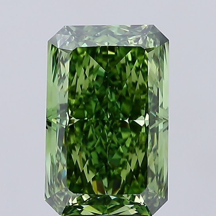 Loose Diamond - RADIANT 6.08ct Fancy Vivid Green VVS2: Loose Diamond - RADIANT 6.08ct Fancy Vivid Green VVS2 Source: This is a real non-mined Diamond that has been grown in a lab Shape: RADIANT Carats: 6.08 Color: Fancy Vivid Green Certification: IGI Vide