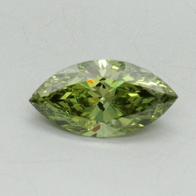 Loose Diamond - MARQUISE 0.51ct Fancy Vivid Green VS2: Loose Diamond - MARQUISE 0.51ct Fancy Vivid Green VS2 Source: This is a real non-mined Diamond that has been grown in a lab Shape: MARQUISE Carats: 0.51 Color: Fancy Vivid Green Certification: IGI Vid