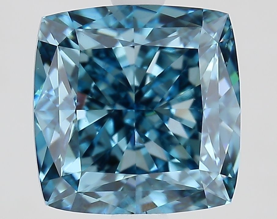 Loose Diamond - CUSHION MODIFIED 3.32ct Fancy Vivid Blue VS1: Loose Diamond - CUSHION MODIFIED 3.32ct Fancy Vivid Blue VS1 Source: This is a real non-mined Diamond that has been grown in a lab Shape: CUSHION MODIFIED Carats: 3.32 Color: Fancy Vivid Blue Certific