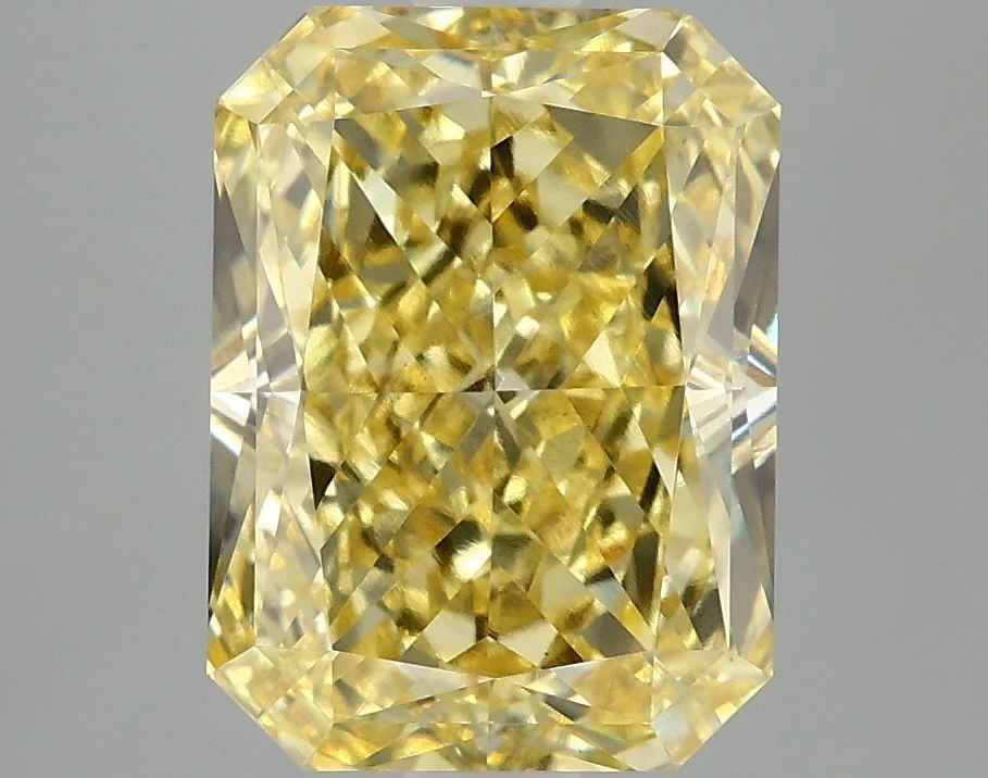 Loose Diamond - RADIANT 4.1ct Fancy Vivid Yellow VS1: Loose Diamond - RADIANT 4.1ct Fancy Vivid Yellow VS1 Source: This is a real non-mined Diamond that has been grown in a lab Shape: RADIANT Carats: 4.1 Color: Fancy Vivid Yellow Certification: IGI Video