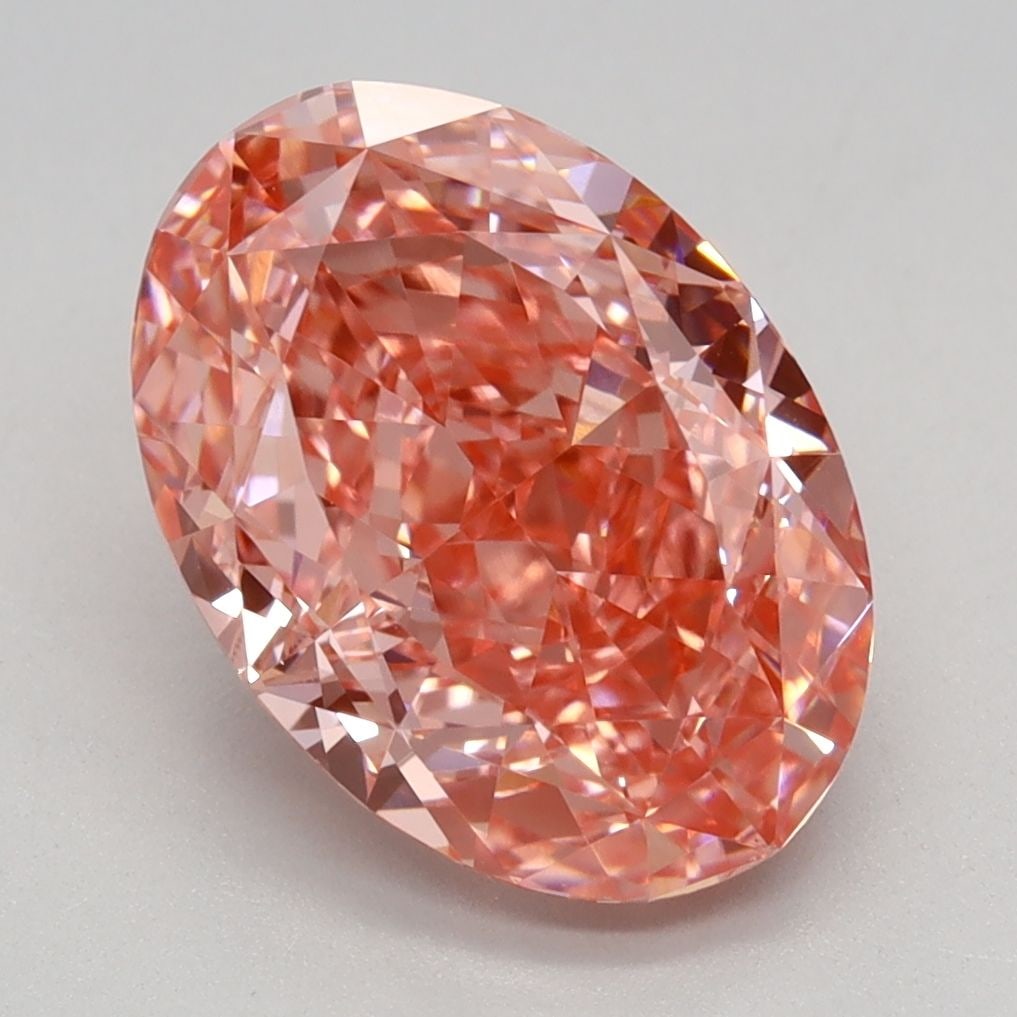 Loose Diamond - OVAL 3.13ct Fancy Vivid Pink VS1: Loose Diamond - OVAL 3.13ct Fancy Vivid Pink VS1 Source: This is a real non-mined Diamond that has been grown in a lab Shape: OVAL Carats: 3.13 Color: Fancy Vivid Pink Certification: IGI Video: