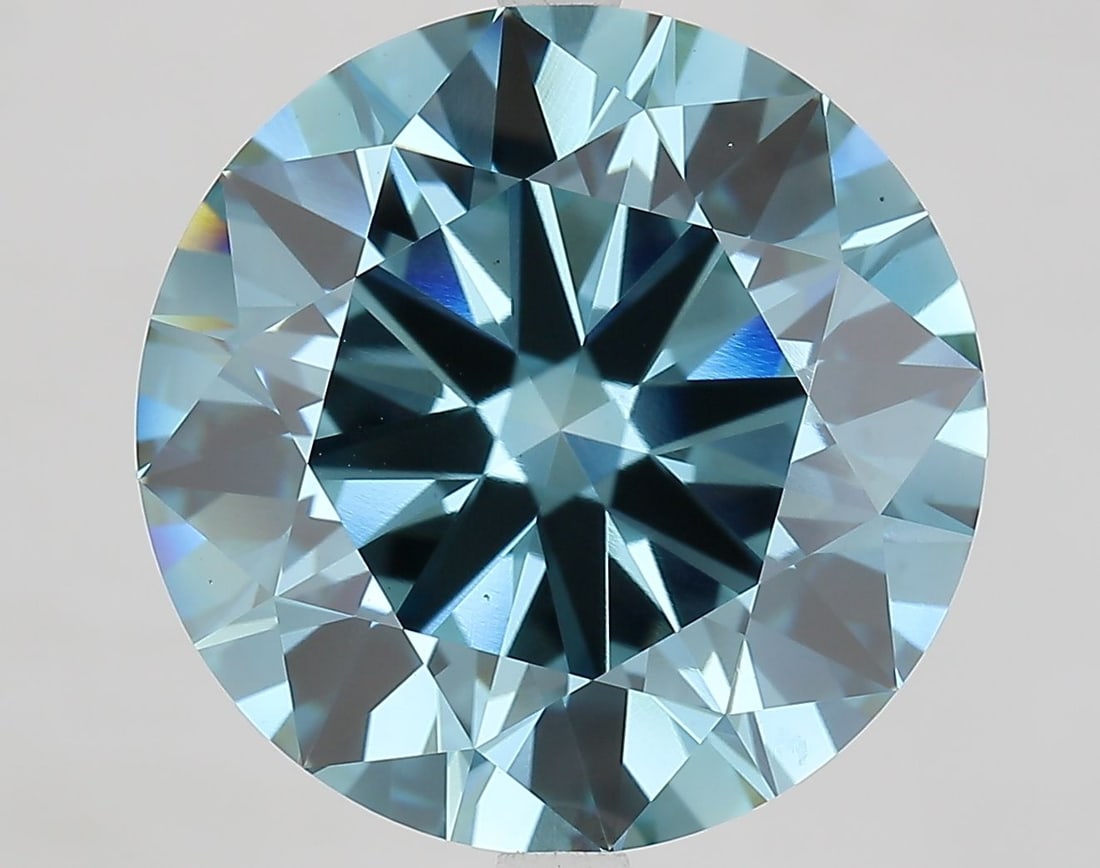 Loose Diamond - ROUND 11.03ct Fancy Vivid Blue VS1: Loose Diamond - ROUND 11.03ct Fancy Vivid Blue VS1 Source: This is a real non-mined Diamond that has been grown in a lab Shape: ROUND Carats: 11.03 Color: Fancy Vivid Blue Certification: IGI Video: