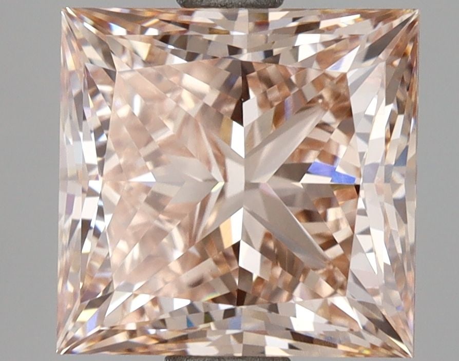 Loose Diamond - PRINCESS 4.11ct Fancy Brown Pink VS1: Loose Diamond - PRINCESS 4.11ct Fancy Brown Pink VS1 Source: This is a real non-mined Diamond that has been grown in a lab Shape: PRINCESS Carats: 4.11 Color: Fancy Brown Pink Certification: IGI Video