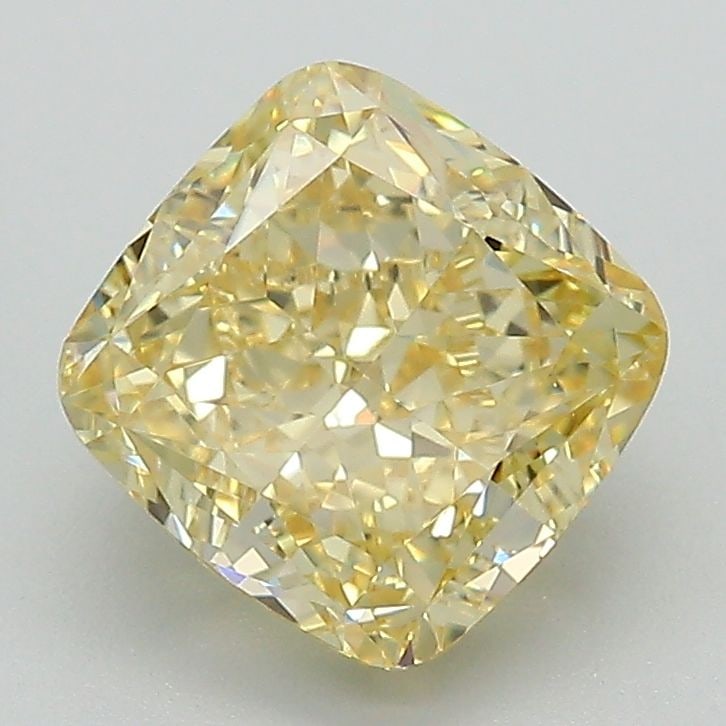 Loose Diamond - CUSHION MODIFIED 2.62ct Fancy Intense Yellow VS1: Loose Diamond - CUSHION MODIFIED 2.62ct Fancy Intense Yellow VS1 Source: This is a real non-mined Diamond that has been grown in a lab Shape: CUSHION MODIFIED Carats: 2.62 Color: Fancy Intense Yellow
