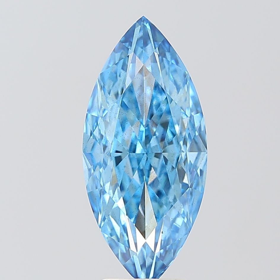 Loose Diamond - MARQUISE 4.02ct Fancy Vivid Blue SI1: Loose Diamond - MARQUISE 4.02ct Fancy Vivid Blue SI1 Source: This is a real non-mined Diamond that has been grown in a lab Shape: MARQUISE Carats: 4.02 Color: Fancy Vivid Blue Certification: IGI 