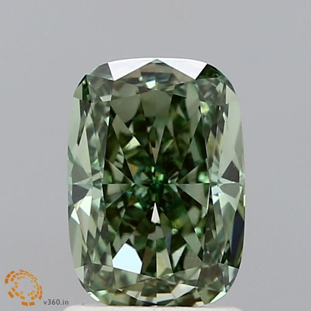 Loose Diamond - CUSHION BRILLIANT 1.52ct Fancy Vivid Green VS1: Loose Diamond - CUSHION BRILLIANT 1.52ct Fancy Vivid Green VS1 Source: This is a real non-mined Diamond that has been grown in a lab Shape: CUSHION BRILLIANT Carats: 1.52 Color: Fancy Vivid Green Cert