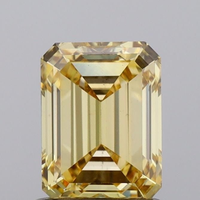 Loose Diamond - EMERALD 1.08ct Fancy Vivid Yellow VS1: Loose Diamond - EMERALD 1.08ct Fancy Vivid Yellow VS1 Source: This is a real non-mined Diamond that has been grown in a lab Shape: EMERALD Carats: 1.08 Color: Fancy Vivid Yellow Certification: NONE Vi