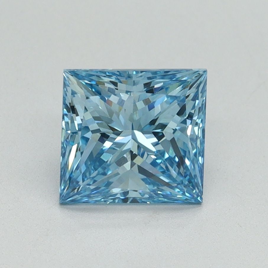 Loose Diamond - PRINCESS 1.53ct Fancy Vivid Blue VS1: Loose Diamond - PRINCESS 1.53ct Fancy Vivid Blue VS1 Source: This is a real non-mined Diamond that has been grown in a lab Shape: PRINCESS Carats: 1.53 Color: Fancy Vivid Blue Certification: IGI Video