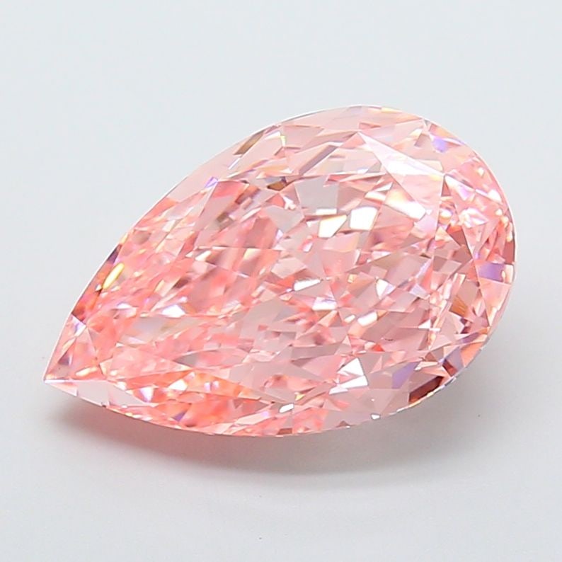 Loose Diamond - PEAR 10.13ct Fancy Vivid Pink VS1: Loose Diamond - PEAR 10.13ct Fancy Vivid Pink VS1 Source: This is a real non-mined Diamond that has been grown in a lab Shape: PEAR Carats: 10.13 Color: Fancy Vivid Pink Certification: IGI Video: