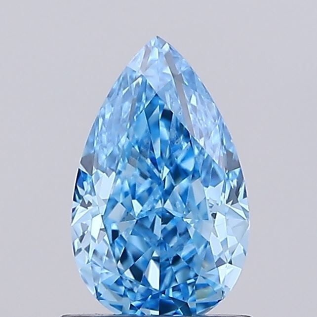 Loose Diamond - PEAR 1.02ct Fancy Vivid Blue VVS2: Loose Diamond - PEAR 1.02ct Fancy Vivid Blue VVS2 Source: This is a real non-mined Diamond that has been grown in a lab Shape: PEAR Carats: 1.02 Color: Fancy Vivid Blue Certification: IGI Video:
