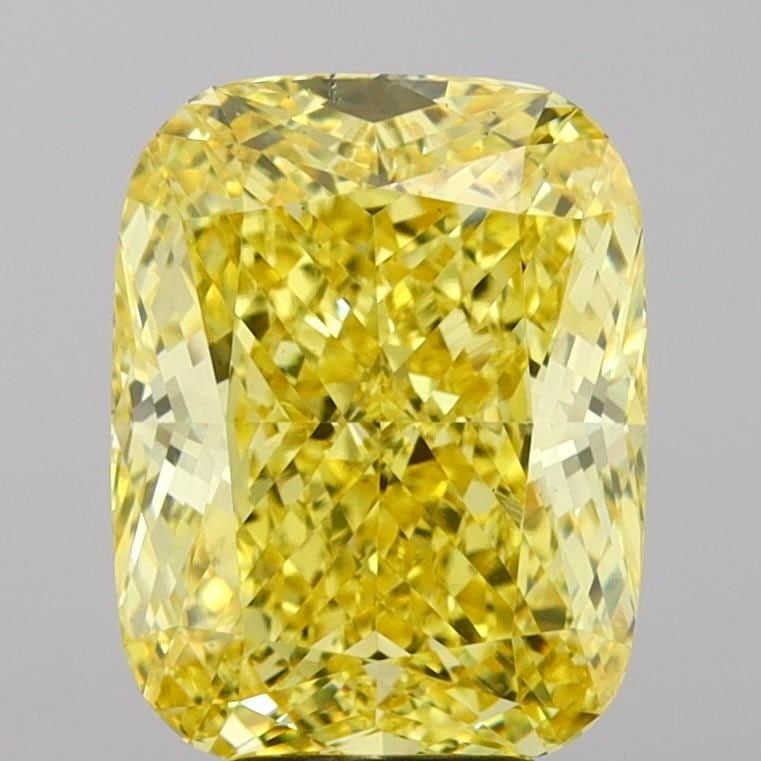 Loose Diamond - CUSHION MODIFIED 6.33ct Fancy Vivid Yellow VS2: Loose Diamond - CUSHION MODIFIED 6.33ct Fancy Vivid Yellow VS2 Source: This is a real non-mined Diamond that has been grown in a lab Shape: CUSHION MODIFIED Carats: 6.33 Color: Fancy Vivid Yellow Cert
