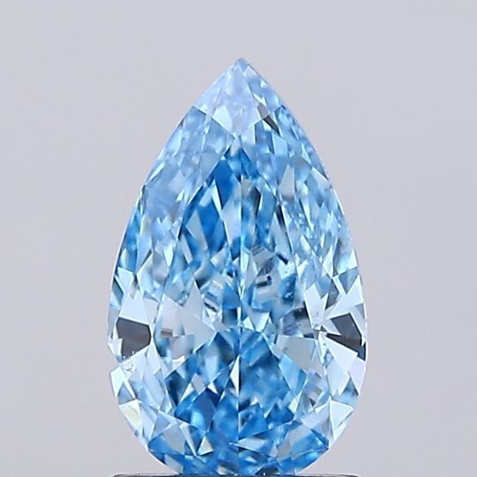 Loose Diamond - PEAR 1.42ct Fancy Vivid Blue VS1: Loose Diamond - PEAR 1.42ct Fancy Vivid Blue VS1 Source: This is a real non-mined Diamond that has been grown in a lab Shape: PEAR Carats: 1.42 Color: Fancy Vivid Blue Certification: IGI Video: