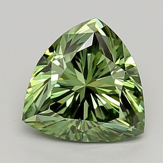 Loose Diamond - TRIANGULAR 1.3ct Fancy Vivid Green VVS2: Loose Diamond - TRIANGULAR 1.3ct Fancy Vivid Green VVS2 Source: This is a real non-mined Diamond that has been grown in a lab Shape: TRIANGULAR Carats: 1.3 Color: Fancy Vivid Green Certification: IGI