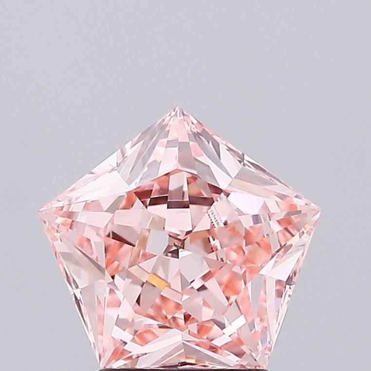 Loose Diamond - PENTAGONAL 2.13ct Fancy Intense Pink VS1: Loose Diamond - PENTAGONAL 2.13ct Fancy Intense Pink VS1 Source: This is a real non-mined Diamond that has been grown in a lab Shape: PENTAGONAL Carats: 2.13 Color: Fancy Intense Pink Certification: I