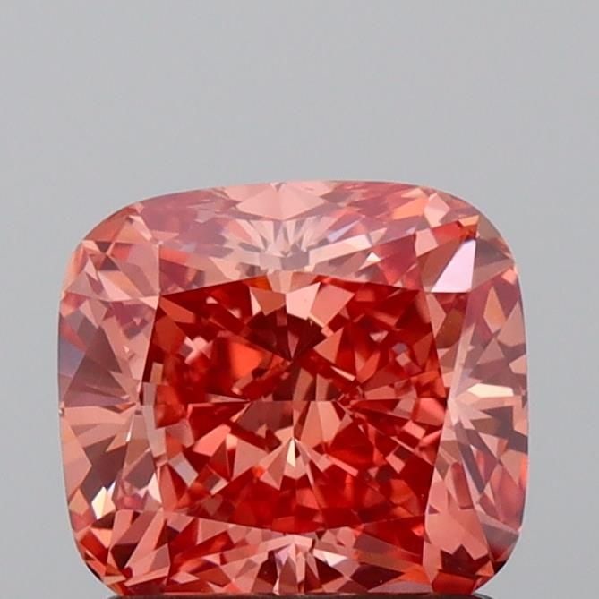 Loose Diamond - CUSHION MODIFIED 1.21ct Fancy Vivid Orangey Pink VVS2: Loose Diamond - CUSHION MODIFIED 1.21ct Fancy Vivid Orangey Pink VVS2 Source: This is a real non-mined Diamond that has been grown in a lab Shape: CUSHION MODIFIED Carats: 1.21 Color: Fancy Vivid Oran