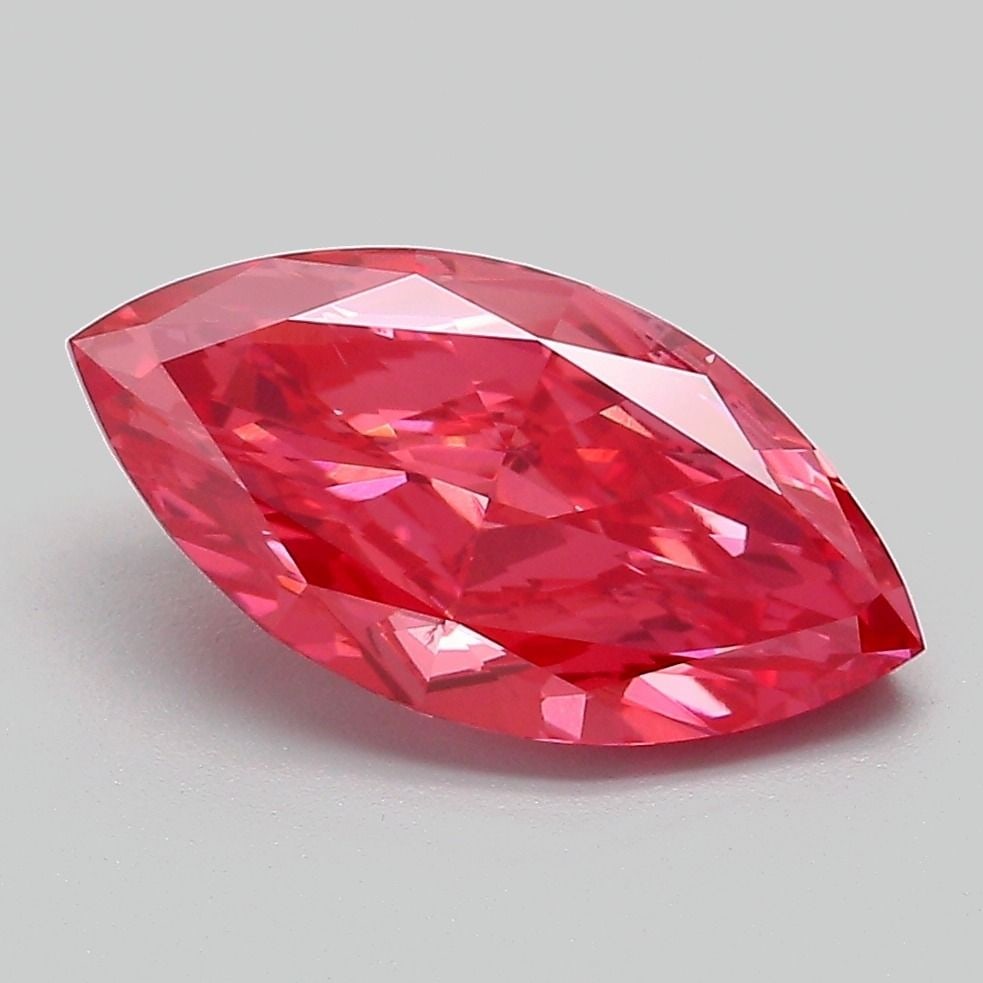 Loose Diamond - MARQUISE 2.2ct Fancy Vivid Red VS2: Loose Diamond - MARQUISE 2.2ct Fancy Vivid Red VS2 Source: This is a real non-mined Diamond that has been grown in a lab Shape: MARQUISE Carats: 2.2 Color: Fancy Vivid Red Certification: IGI Video: