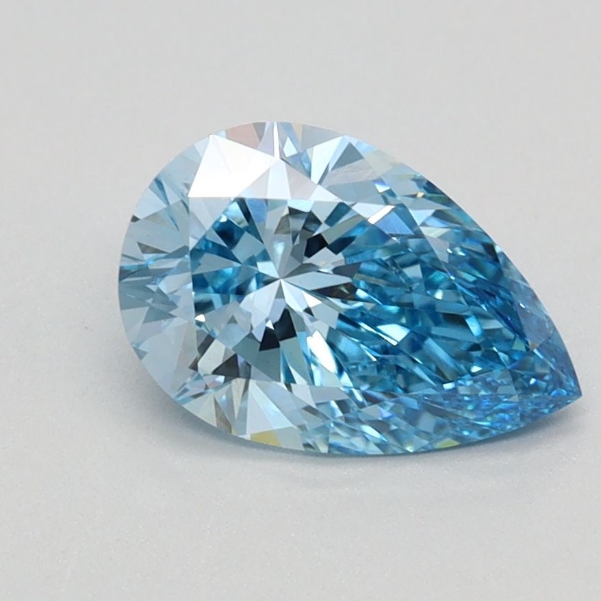Loose Diamond - PEAR 1.13ct Fancy Vivid Blue VS1: Loose Diamond - PEAR 1.13ct Fancy Vivid Blue VS1 Source: This is a real non-mined Diamond that has been grown in a lab Shape: PEAR Carats: 1.13 Color: Fancy Vivid Blue Certification: IGI Video: