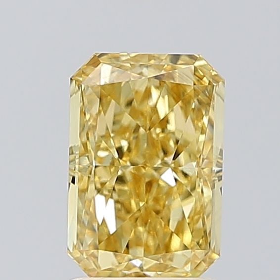 Loose Diamond - RADIANT 1.58ct Fancy Vivid Yellow VS1: Loose Diamond - RADIANT 1.58ct Fancy Vivid Yellow VS1 Source: This is a real non-mined Diamond that has been grown in a lab Shape: RADIANT Carats: 1.58 Color: Fancy Vivid Yellow Certification: IGI Vid