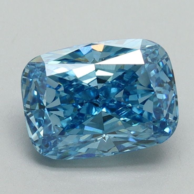 Loose Diamond - CUSHION MODIFIED 1.54ct Fancy Vivid Blue VS1: Loose Diamond - CUSHION MODIFIED 1.54ct Fancy Vivid Blue VS1 Source: This is a real non-mined Diamond that has been grown in a lab Shape: CUSHION MODIFIED Carats: 1.54 Color: Fancy Vivid Blue Certific