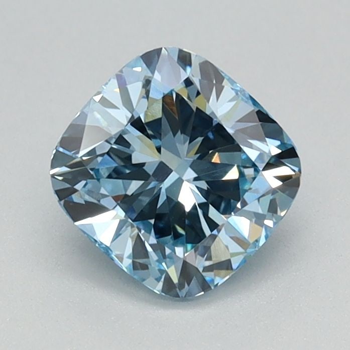 Loose Diamond - CUSHION BRILLIANT 0.85ct Fancy Intense Blue VS1: Loose Diamond - CUSHION BRILLIANT 0.85ct Fancy Intense Blue VS1 Source: This is a real non-mined Diamond that has been grown in a lab Shape: CUSHION BRILLIANT Carats: 0.85 Color: Fancy Intense Blue Ce