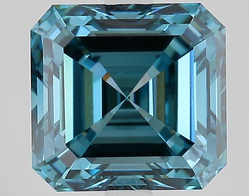 Loose Diamond - ASSCHER 4.13ct Fancy Vivid Blue VS1: Loose Diamond - ASSCHER 4.13ct Fancy Vivid Blue VS1 Source: This is a real non-mined Diamond that has been grown in a lab Shape: ASSCHER Carats: 4.13 Color: Fancy Vivid Blue Certification: IGI Video: