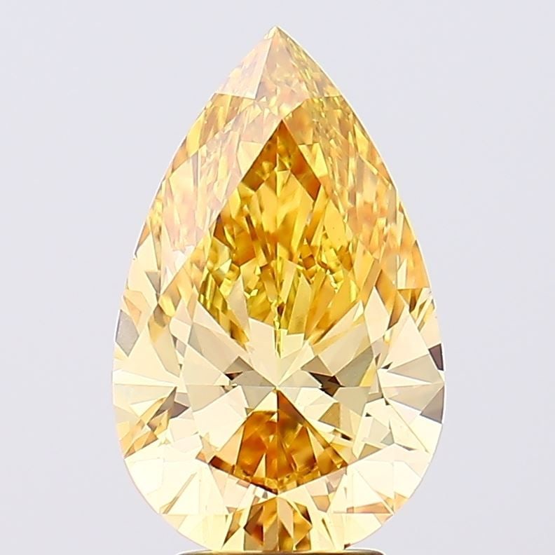 Loose Diamond - PEAR 4.11ct Fancy Intense Yellow VS1: Loose Diamond - PEAR 4.11ct Fancy Intense Yellow VS1 Source: This is a real non-mined Diamond that has been grown in a lab Shape: PEAR Carats: 4.11 Color: Fancy Intense Yellow Certification: IGI Video