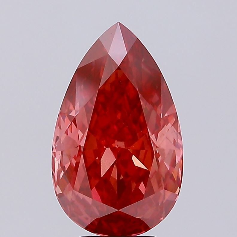 Loose Diamond - PEAR 6.63ct Fancy Vivid Red VS2: Loose Diamond - PEAR 6.63ct Fancy Vivid Red VS2 Source: This is a real non-mined Diamond that has been grown in a lab Shape: PEAR Carats: 6.63 Color: Fancy Vivid Red Certification: IGI Video: