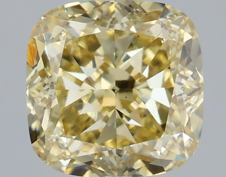 Loose Diamond - CUSHION MODIFIED 2.59ct Fancy Intense Yellow VS1: Loose Diamond - CUSHION MODIFIED 2.59ct Fancy Intense Yellow VS1 Source: This is a real non-mined Diamond that has been grown in a lab Shape: CUSHION MODIFIED Carats: 2.59 Color: Fancy Intense Yellow