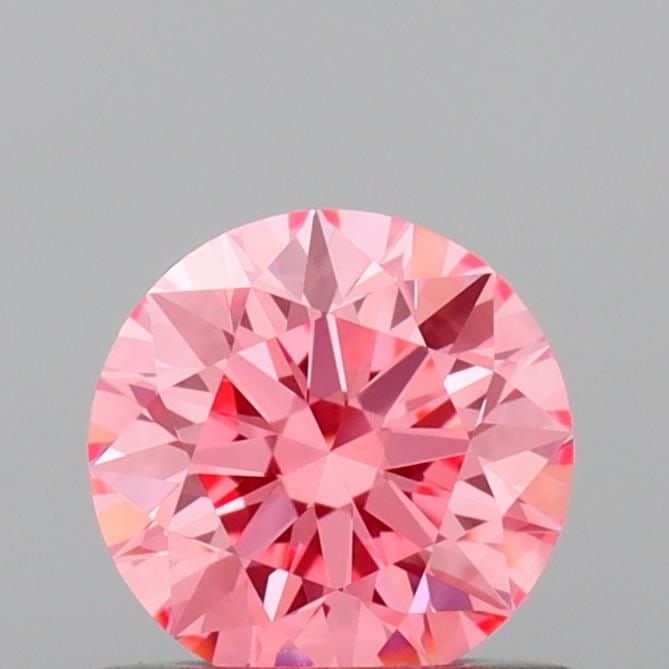 Loose Diamond - ROUND 0.57ct Fancy Vivid Pink VS1: Loose Diamond - ROUND 0.57ct Fancy Vivid Pink VS1 Source: This is a real non-mined Diamond that has been grown in a lab Shape: ROUND Carats: 0.57 Color: Fancy Vivid Pink Certification: IGI Video: