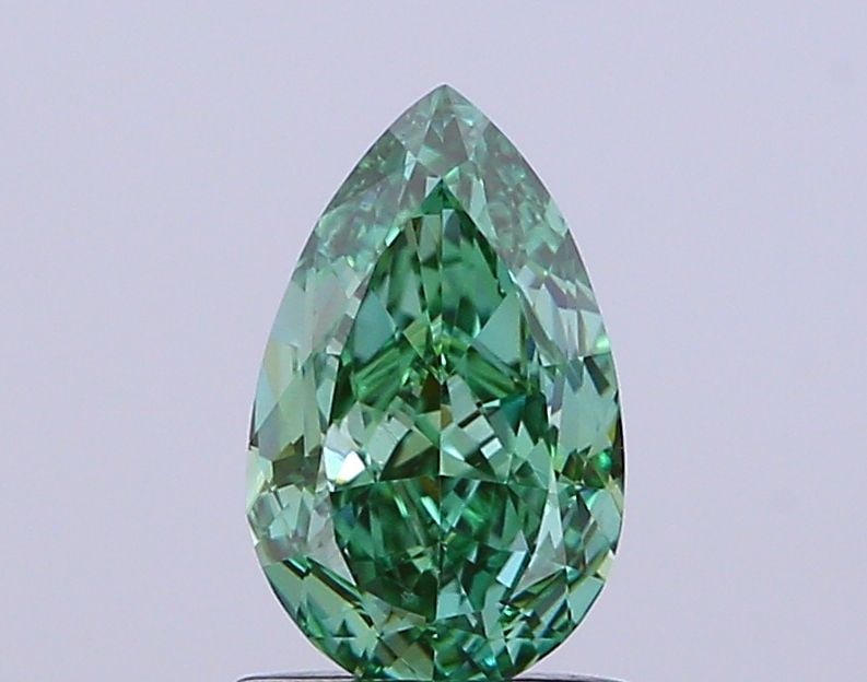 Loose Diamond - PEAR 1.27ct Fancy Vivid Green VS1: Loose Diamond - PEAR 1.27ct Fancy Vivid Green VS1 Source: This is a real non-mined Diamond that has been grown in a lab Shape: PEAR Carats: 1.27 Color: Fancy Vivid Green Certification: IGI Video: