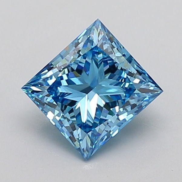 Loose Diamond - PRINCESS 2.0ct Fancy Vivid Blue VS1: Loose Diamond - PRINCESS 2.0ct Fancy Vivid Blue VS1 Source: This is a real non-mined Diamond that has been grown in a lab Shape: PRINCESS Carats: 2.0 Color: Fancy Vivid Blue Certification: IGI Video: