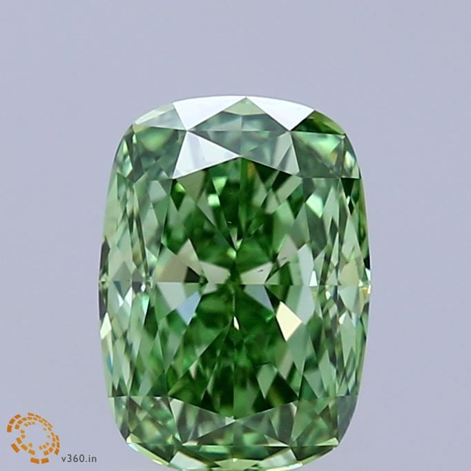 Loose Diamond - CUSHION MODIFIED 2.06ct Fancy Vivid Green VS1: Loose Diamond - CUSHION MODIFIED 2.06ct Fancy Vivid Green VS1 Source: This is a real non-mined Diamond that has been grown in a lab Shape: CUSHION MODIFIED Carats: 2.06 Color: Fancy Vivid Green Certif