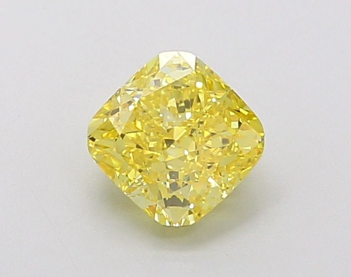 Loose Diamond - CUSHION MODIFIED 1.09ct Fancy Vivid Yellow VVS2: Loose Diamond - CUSHION MODIFIED 1.09ct Fancy Vivid Yellow VVS2 Source: This is a real non-mined Diamond that has been grown in a lab Shape: CUSHION MODIFIED Carats: 1.09 Color: Fancy Vivid Yellow Cer