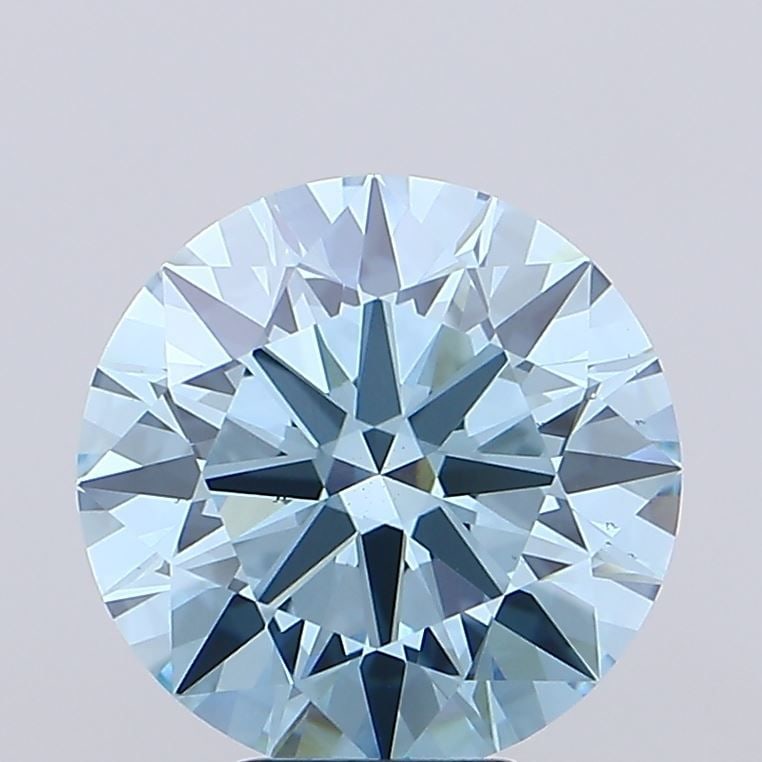 Ideal Loose Diamond - ROUND 6.01ct Fancy Vivid Blue VS2: Ideal Loose Diamond - ROUND 6.01ct Fancy Vivid Blue VS2 Source: This is a real non-mined Diamond that has been grown in a lab Shape: ROUND Carats: 6.01 Color: Fancy Vivid Blue Certification: IGI Video