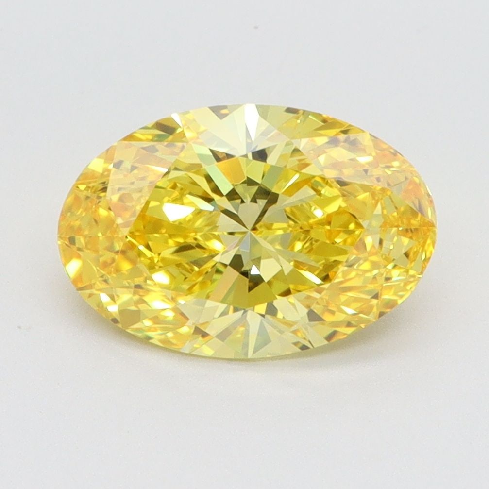Loose Diamond - OVAL 2.06ct Fancy Vivid Yellow IF: Loose Diamond - OVAL 2.06ct Fancy Vivid Yellow IF Source: This is a real non-mined Diamond that has been grown in a lab Shape: OVAL Carats: 2.06 Color: Fancy Vivid Yellow Certification: IGI Video: