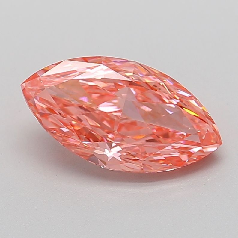 Loose Diamond - MARQUISE 2.58ct Fancy Vivid Pink VVS2: Loose Diamond - MARQUISE 2.58ct Fancy Vivid Pink VVS2 Source: This is a real non-mined Diamond that has been grown in a lab Shape: MARQUISE Carats: 2.58 Color: Fancy Vivid Pink Certification: IGI Vide