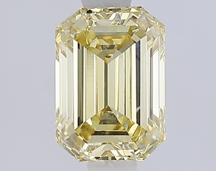 Loose Diamond - EMERALD 1.1ct Fancy Yellow VVS2: Loose Diamond - EMERALD 1.1ct Fancy Yellow VVS2 Source: This is a real non-mined Diamond that has been grown in a lab Shape: EMERALD Carats: 1.1 Color: Fancy Yellow Certification: IGI Video: