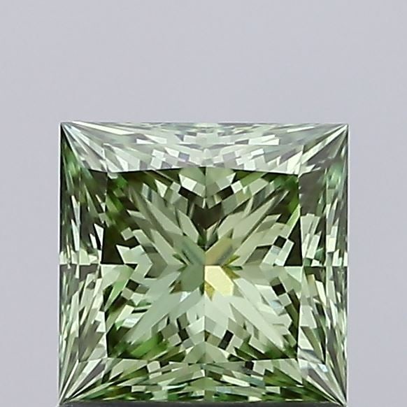 Loose Diamond - PRINCESS 1.07ct Fancy Vivid Green VVS2: Loose Diamond - PRINCESS 1.07ct Fancy Vivid Green VVS2 Source: This is a real non-mined Diamond that has been grown in a lab Shape: PRINCESS Carats: 1.07 Color: Fancy Vivid Green Certification: IGI Vi