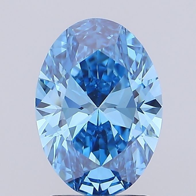 Loose Diamond - OVAL 1.5ct Fancy Vivid Blue VS1: Loose Diamond - OVAL 1.5ct Fancy Vivid Blue VS1 Source: This is a real non-mined Diamond that has been grown in a lab Shape: OVAL Carats: 1.5 Color: Fancy Vivid Blue Certification: IGI Video:
