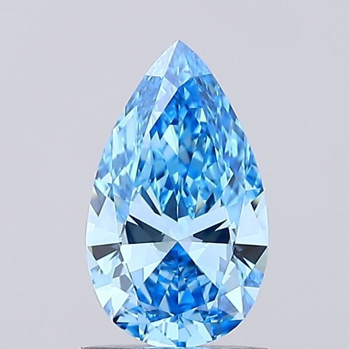 Loose Diamond - PEAR 1.0ct Fancy Vivid Blue VVS2: Loose Diamond - PEAR 1.0ct Fancy Vivid Blue VVS2 Source: This is a real non-mined Diamond that has been grown in a lab Shape: PEAR Carats: 1.0 Color: Fancy Vivid Blue Certification: IGI Video: