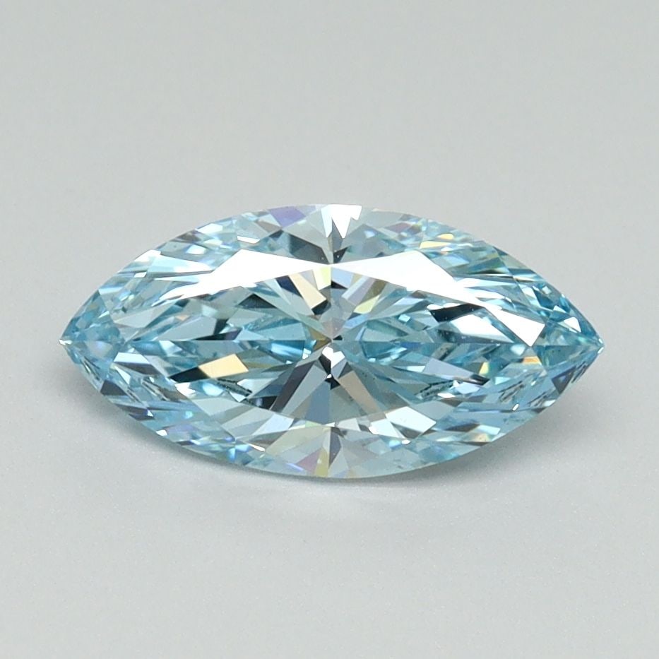 Loose Diamond - MARQUISE 1.03ct Fancy Vivid Blue VS1: Loose Diamond - MARQUISE 1.03ct Fancy Vivid Blue VS1 Source: This is a real non-mined Diamond that has been grown in a lab Shape: MARQUISE Carats: 1.03 Color: Fancy Vivid Blue Certification: IGI Video