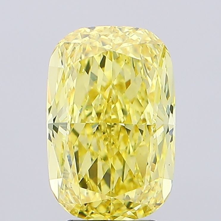 Loose Diamond - CUSHION MODIFIED 4.03ct Fancy Intense Yellow VS1: Loose Diamond - CUSHION MODIFIED 4.03ct Fancy Intense Yellow VS1 Source: This is a real non-mined Diamond that has been grown in a lab Shape: CUSHION MODIFIED Carats: 4.03 Color: Fancy Intense Yellow
